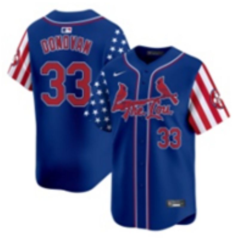 Men 2025 St.Louis Cardinals #33 Donovan Blue a generation of national flags Joint Name Nike MLB Jersey style 3->st.louis cardinals->MLB Jersey